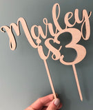 NAME AND NUMBER CAKE TOPPER