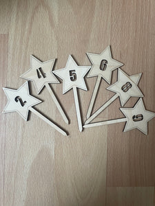 MINI Star Number Cake Toppers