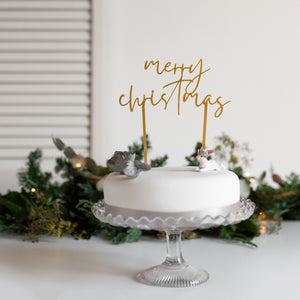 MERRY CHRISTMAS CAKE TOPPER