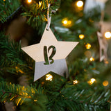INITIAL STAR SHAPED NAME BAUBLE - LAST YEARS DISCOUNTED STOCK