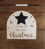 CUSTOMISED COUNT DOWN TO CHRISTMAS PLAQUE