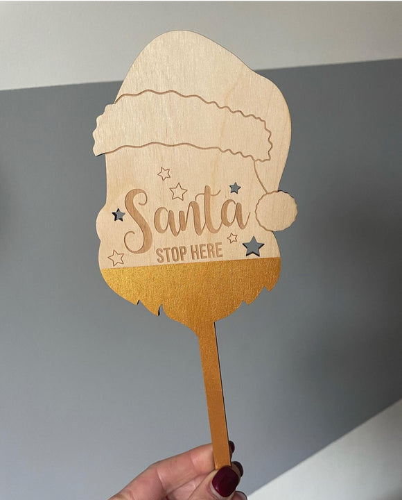 Santa stop here - gold stake