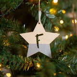 INITIAL STAR SHAPED NAME BAUBLE - LAST YEARS DISCOUNTED STOCK