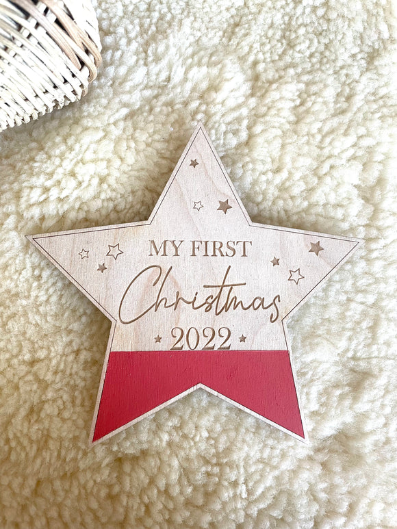 MY FIRST CHRISTMAS MILESTONE A PLAQUE