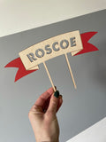 PERSONALISED BANNER CAKE TOPPER