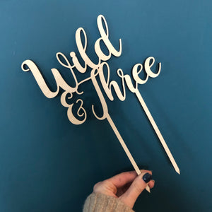 WILD and AGE Cake Topper