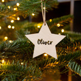 STAR SHAPED NAME BAUBLE