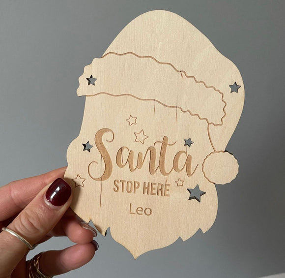 Hanging Santa Stop Here- Leo