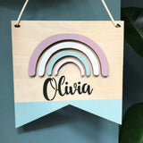 PERSONALISED POINT UP RAINBOW PLAQUE