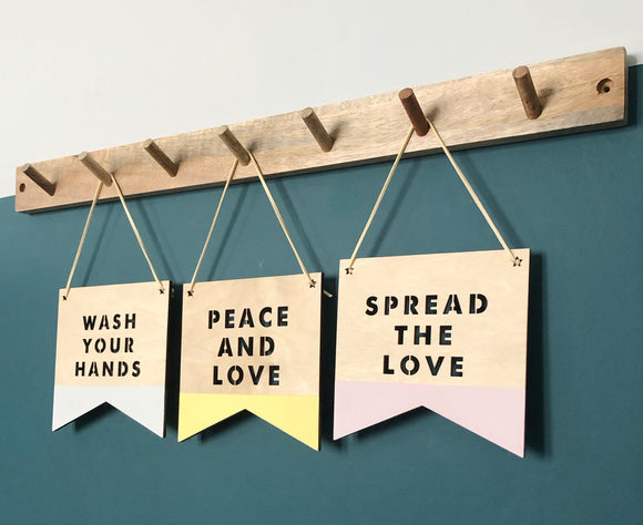 SPREAD THE LOVE and PEAVE AND LOVE PLAQUE